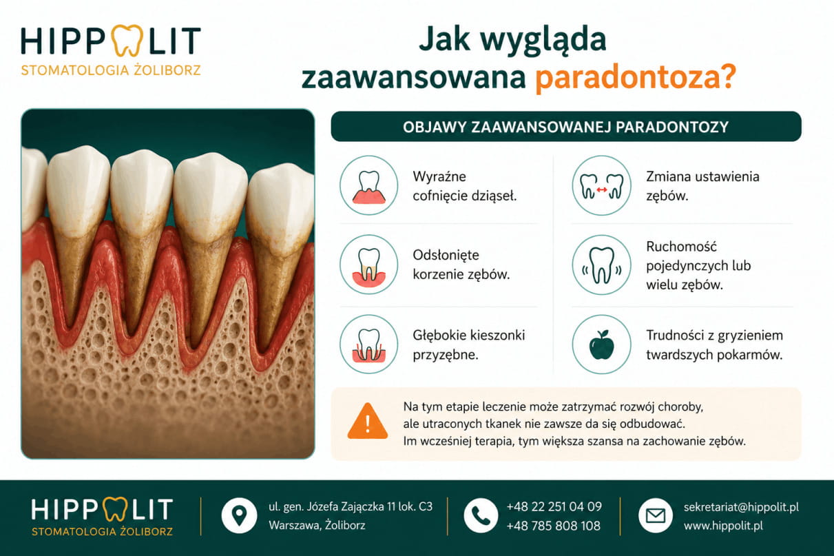 Jak wygląda zaawansowana paradontoza Jak wygląda zaawansowana paradontoza
