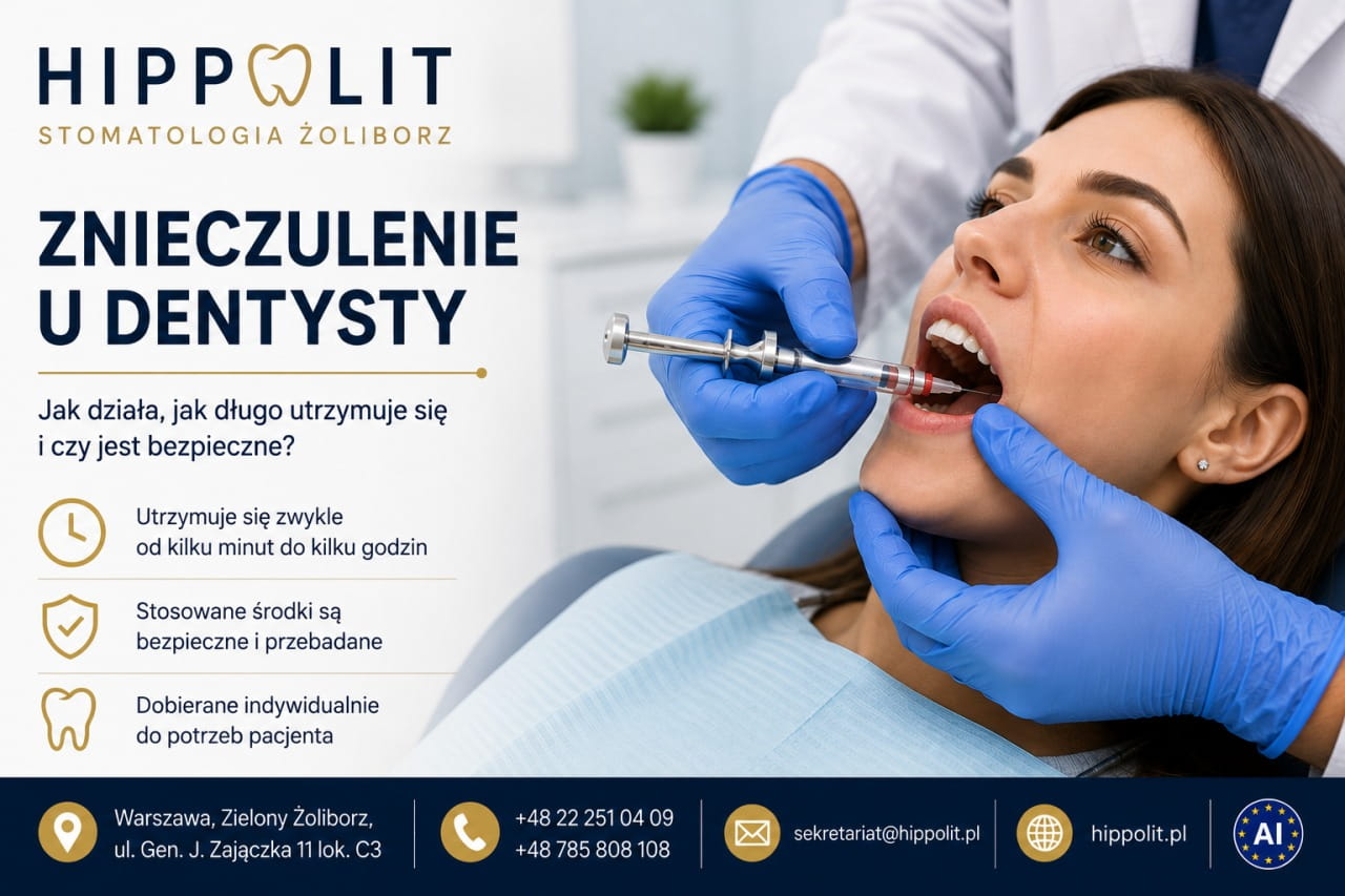 Znieczulenie u dentysty podawane w dziąsło pacjentki
